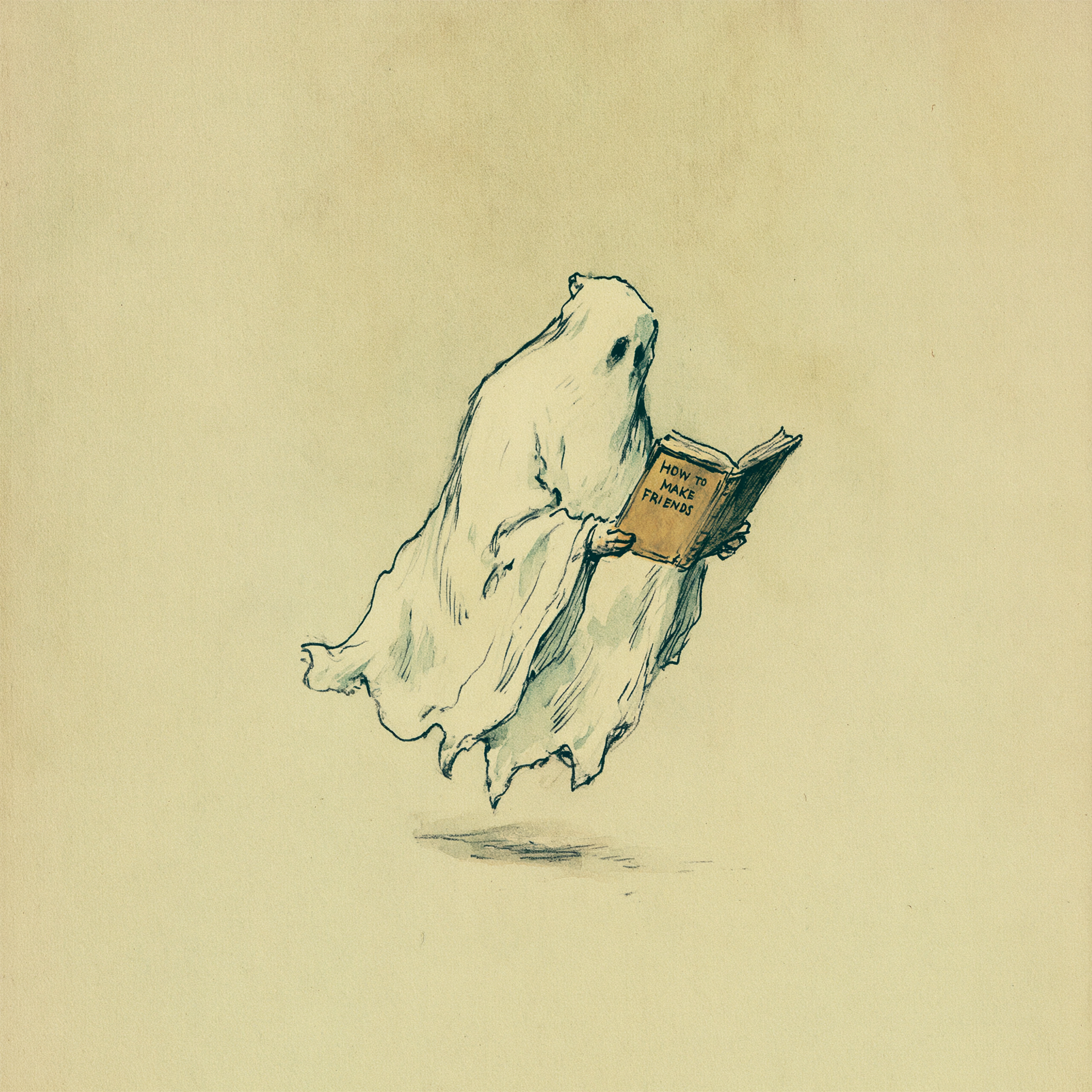 Little Ghost Reading How to Make Friends