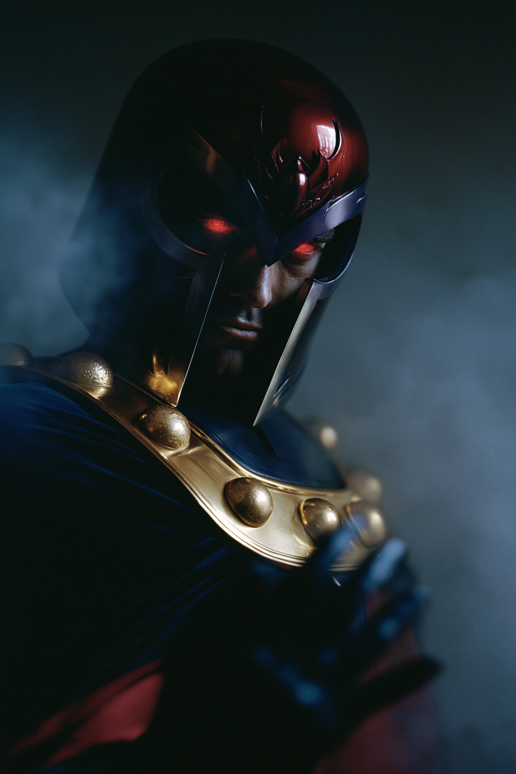 Magneto in High-Detail Stylized Portraiture