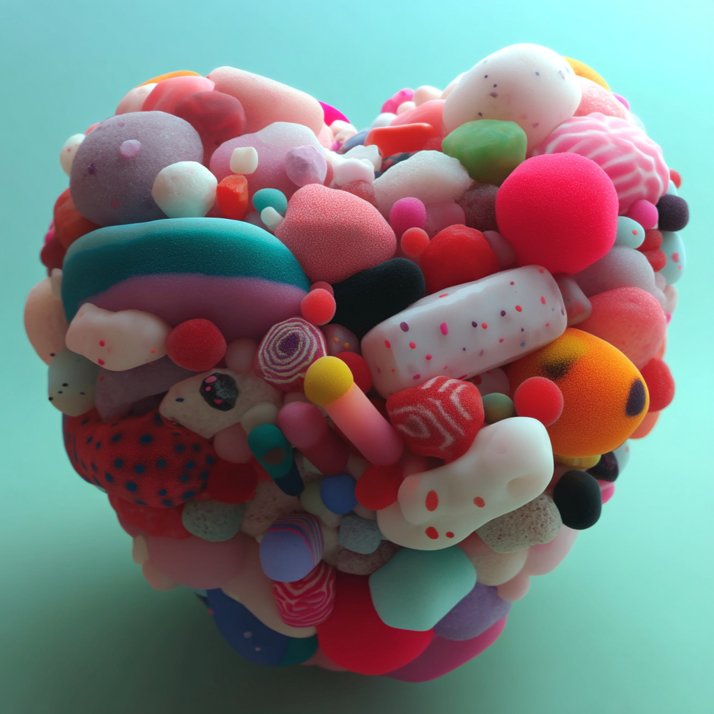 Millefiori Glass Heart