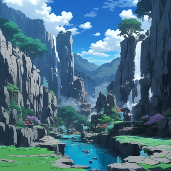 様式化されたアニメの谷