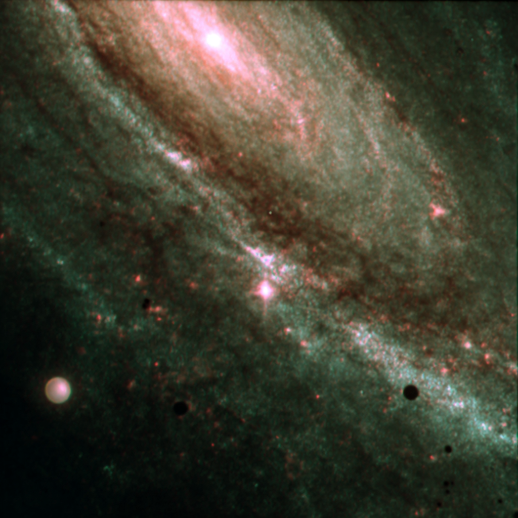 Warm Spiral Galaxy of Orbiting Planets