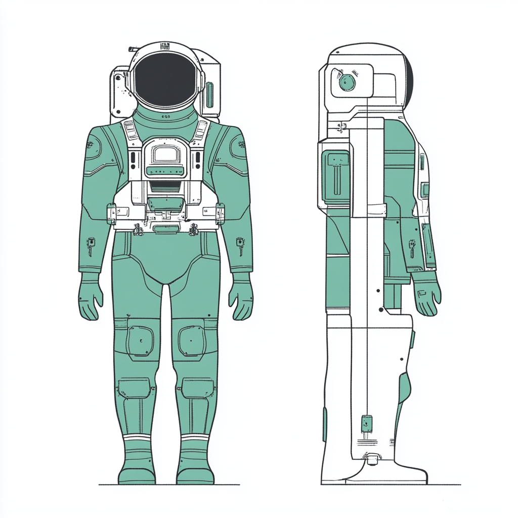 Astronaut Suit Technical Blueprint