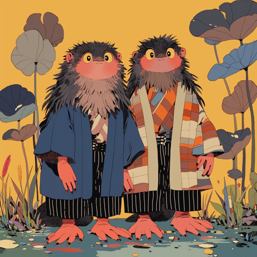 Highly Stylized Anime Platypuses