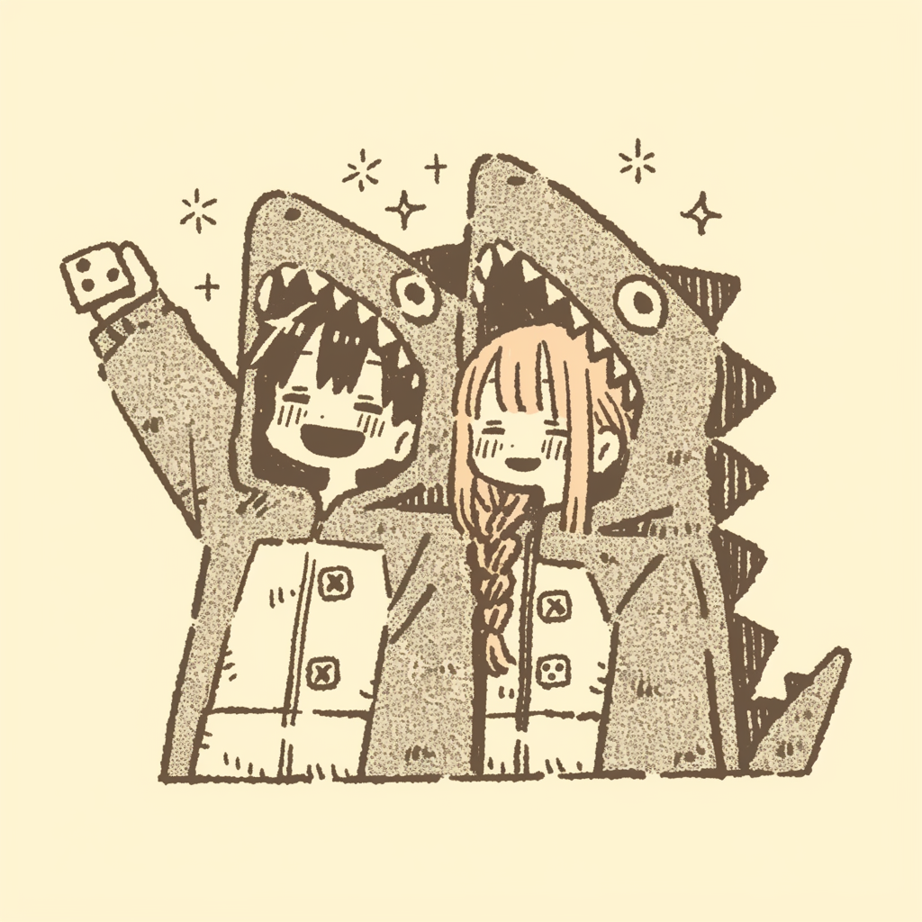 Smiling Chibi Couple with Dice
