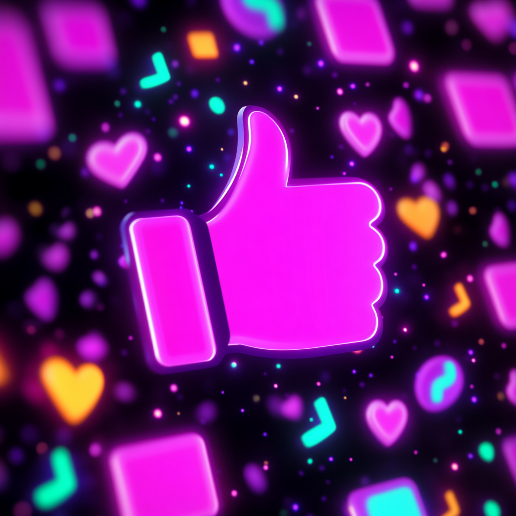 Glowing Like and Share Icons