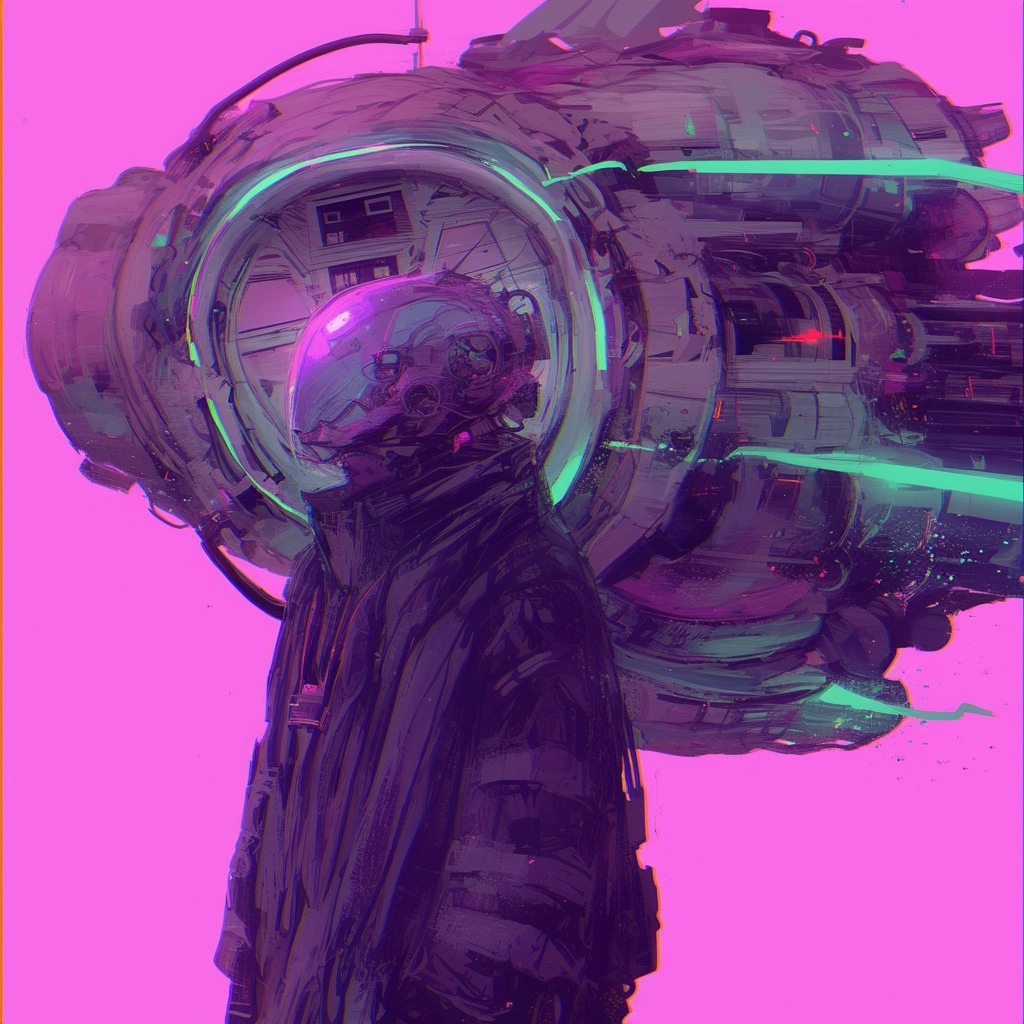 漫步赛博星舰的时装机器人