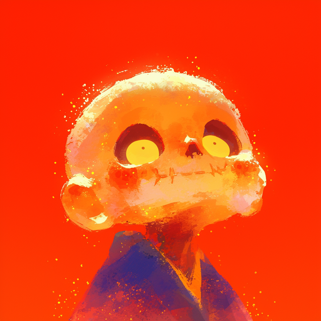Zombie squelette adorable