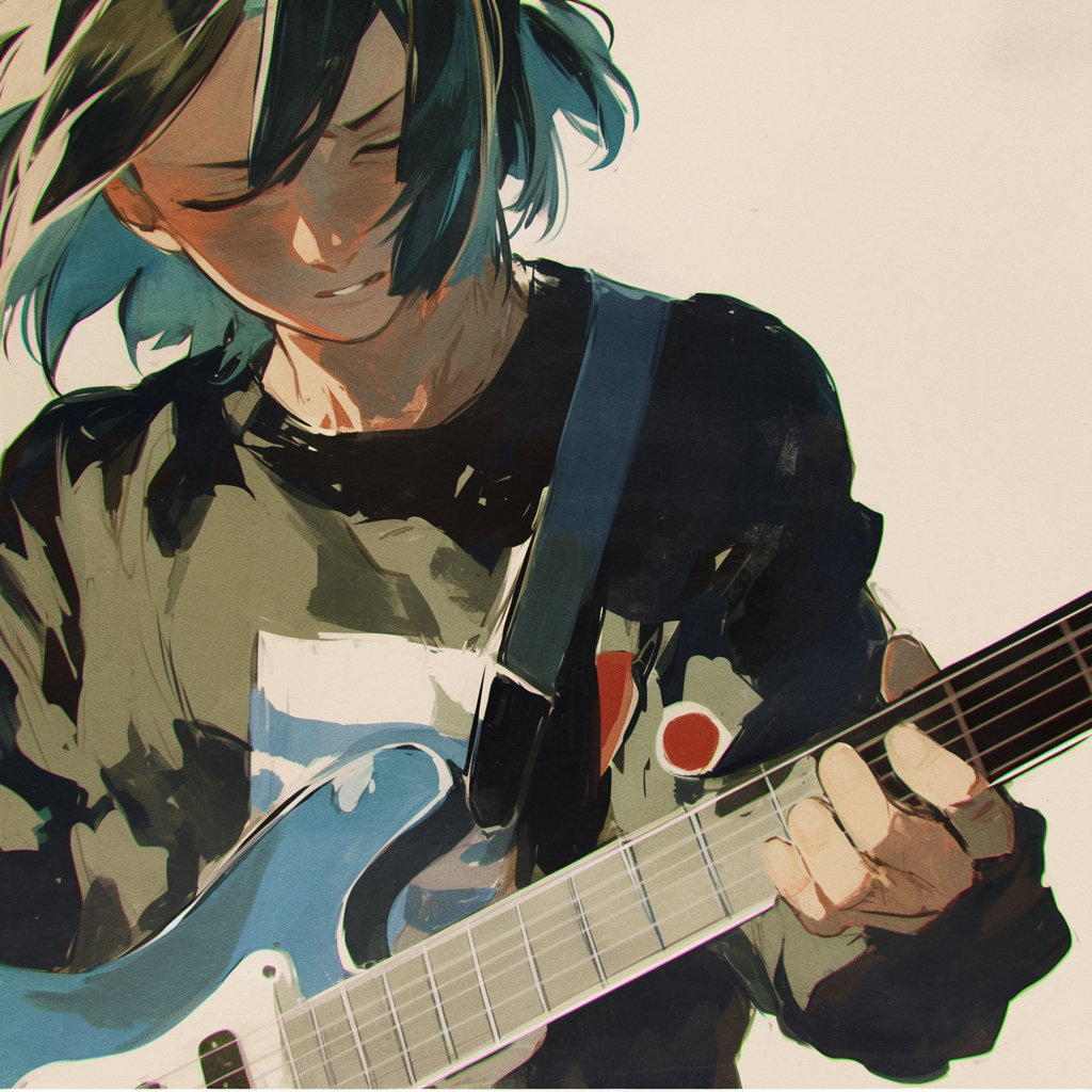 Highly Stylized Anime Rock Band