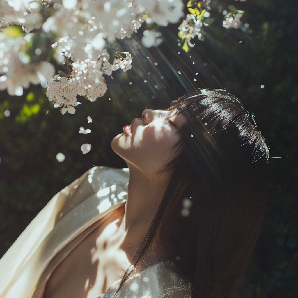Mythic Maiden in a Verdant Garden