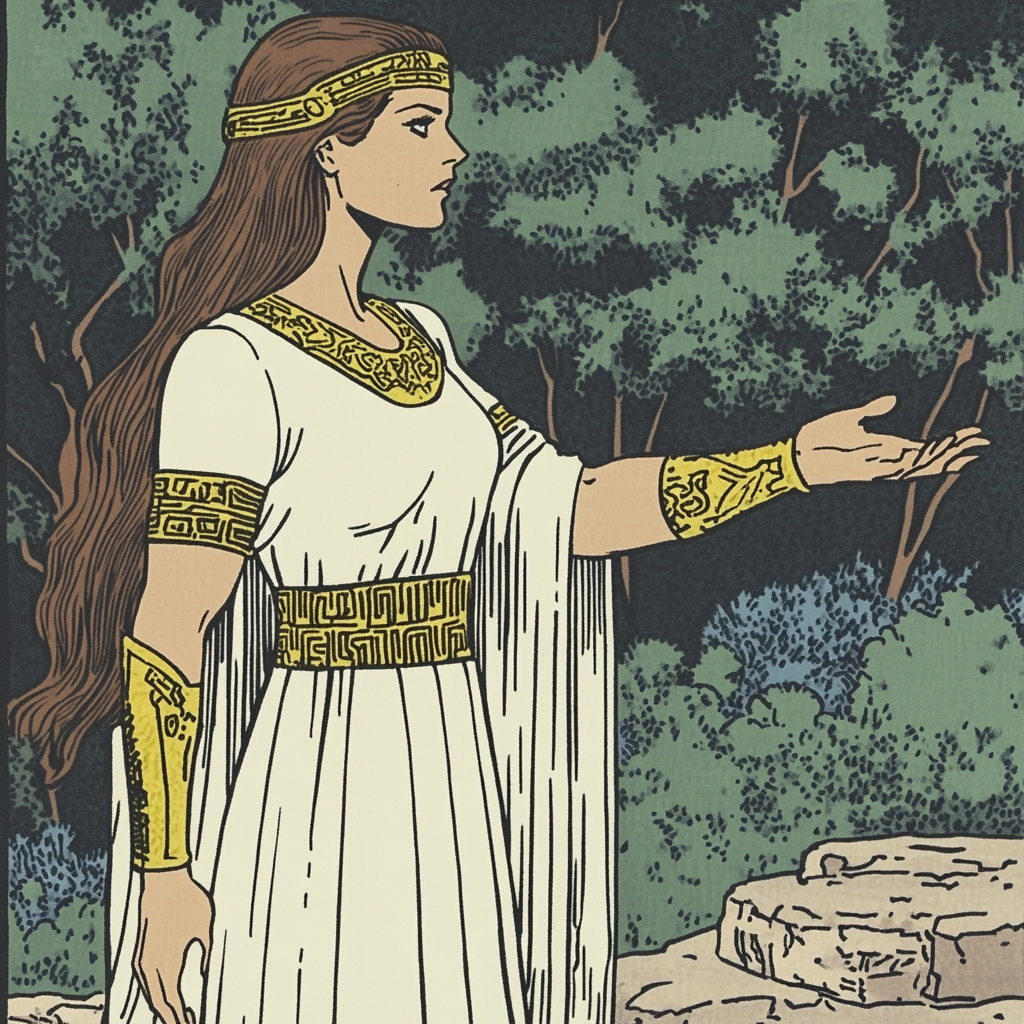 Greek Warrior Woman Beckoning the Viewer