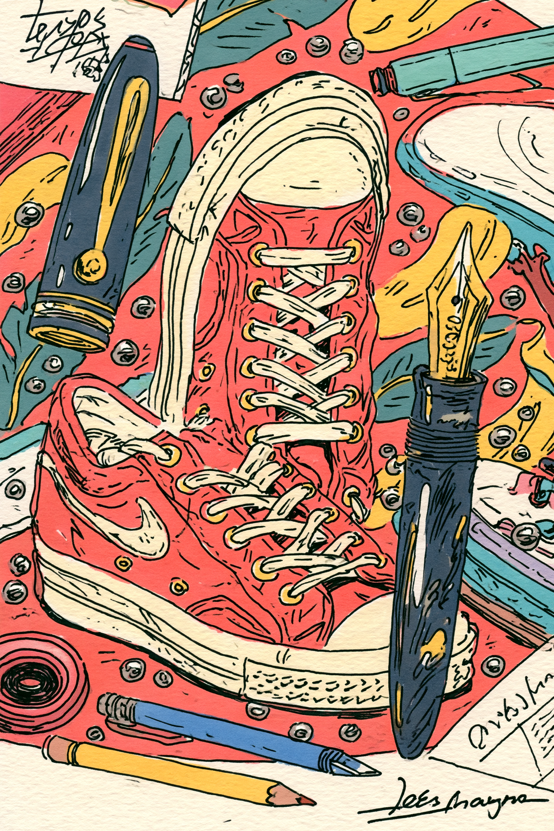 Summer Sneaker Seamless Pattern