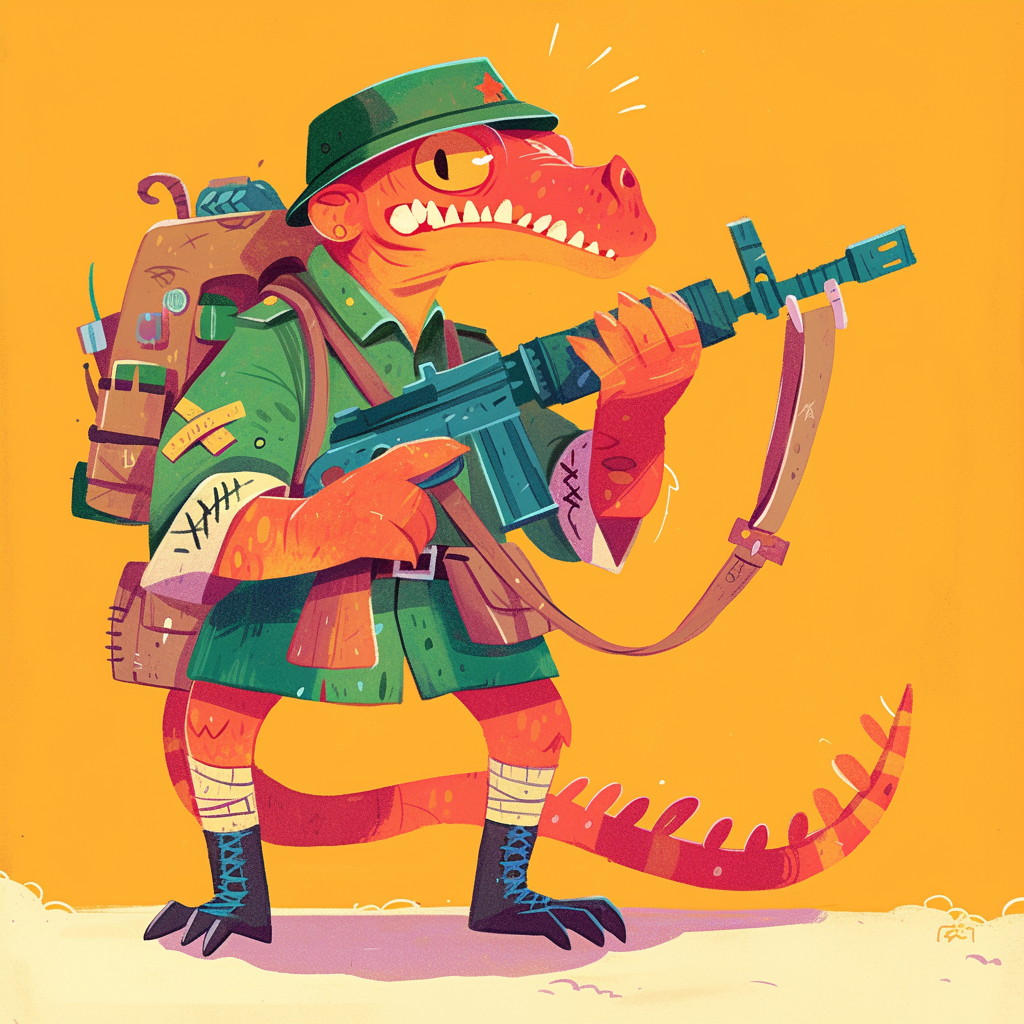 Kobold Soldier in Wartime Fantasy Gear