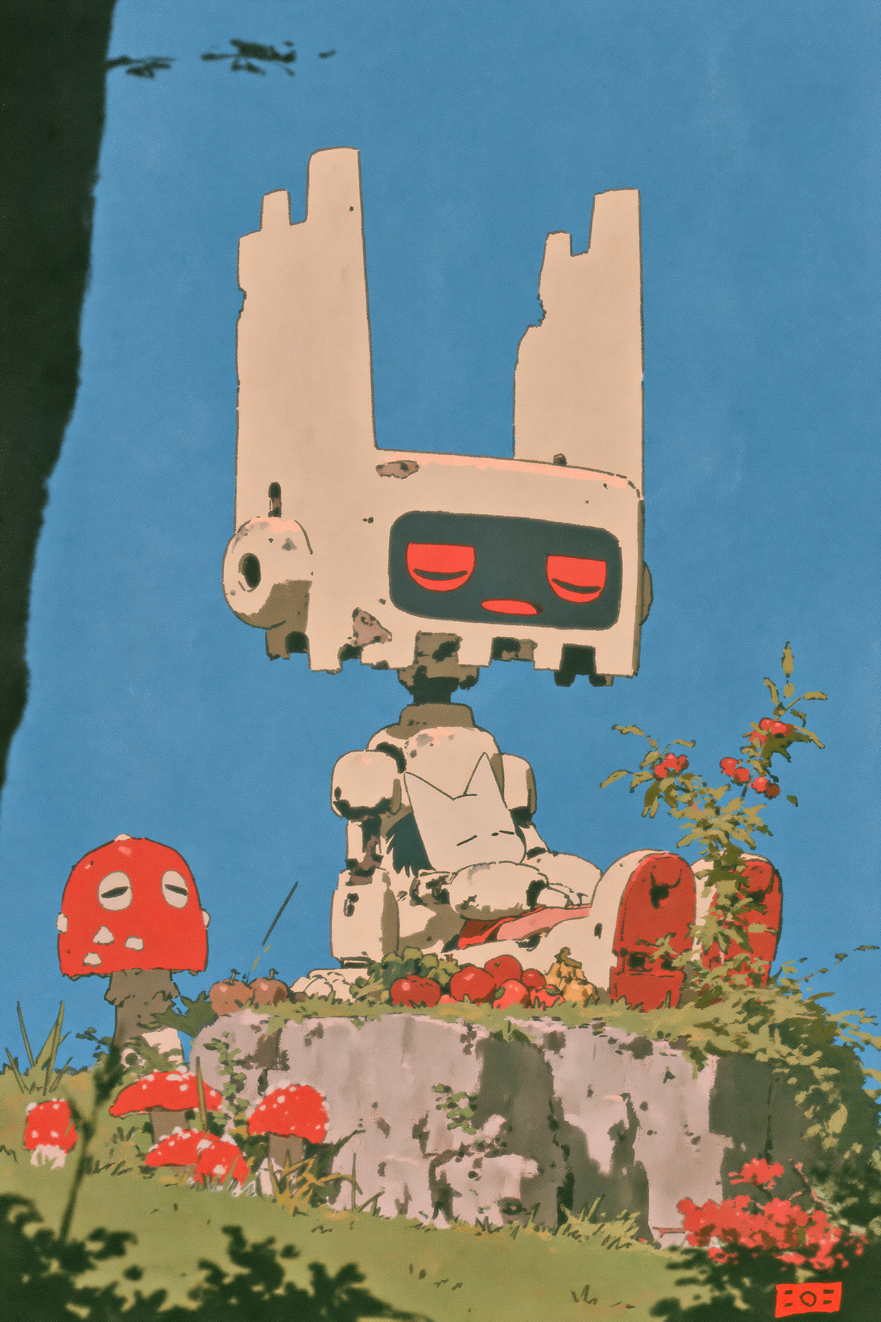 Giant Wild Borg Sleeping After a Feast