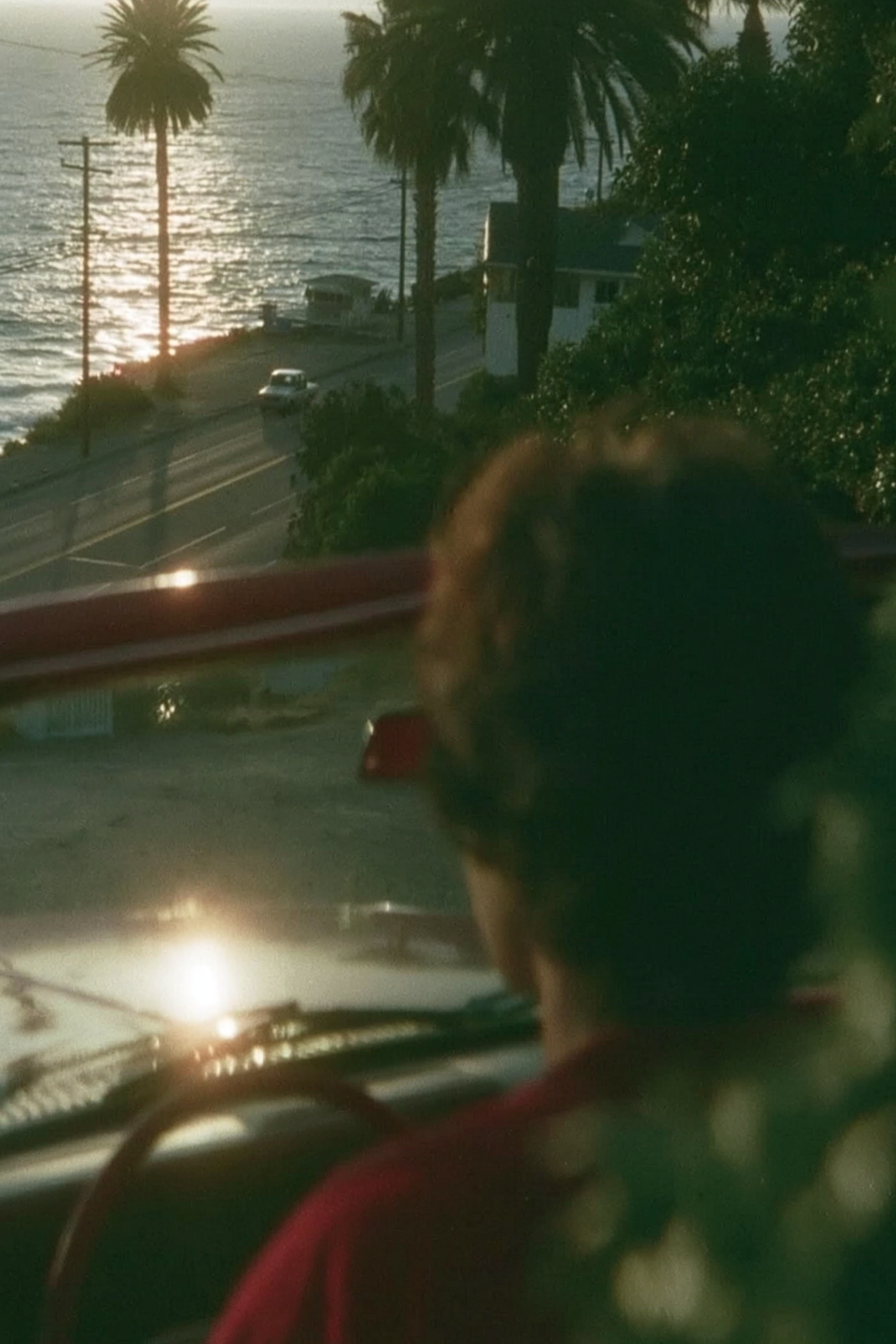Sunset on a 1970s Coastal Road