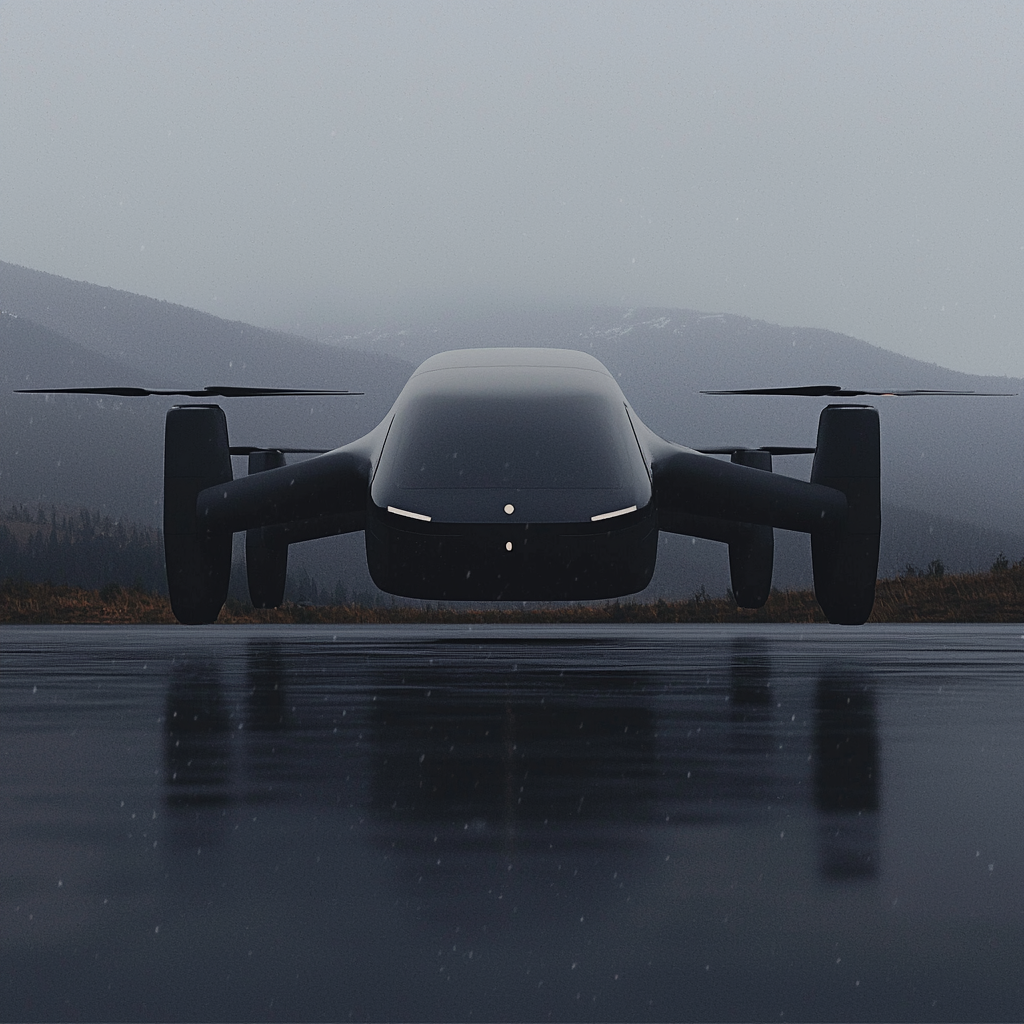 Concept futuriste de voiture volante Xiaomi