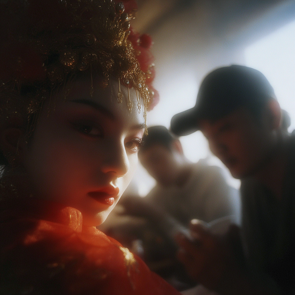 Opera Dancer Resting Backstage