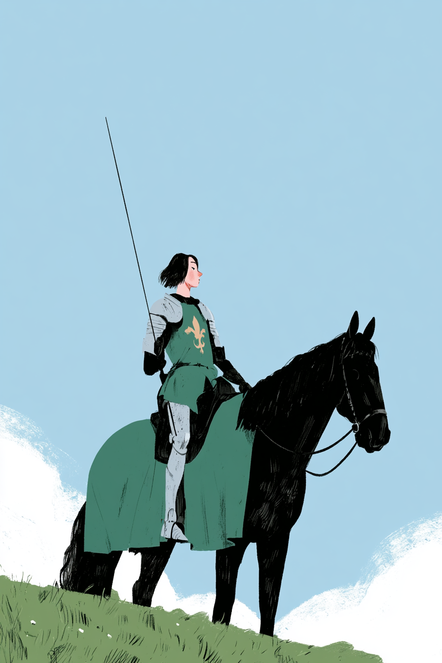 Emerald Horse Knight in Gilded Heraldry