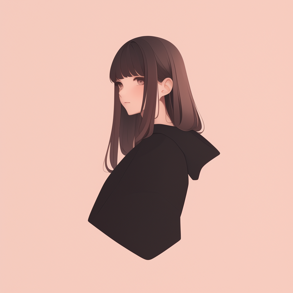 Anime-Mädchen-Stilstudie