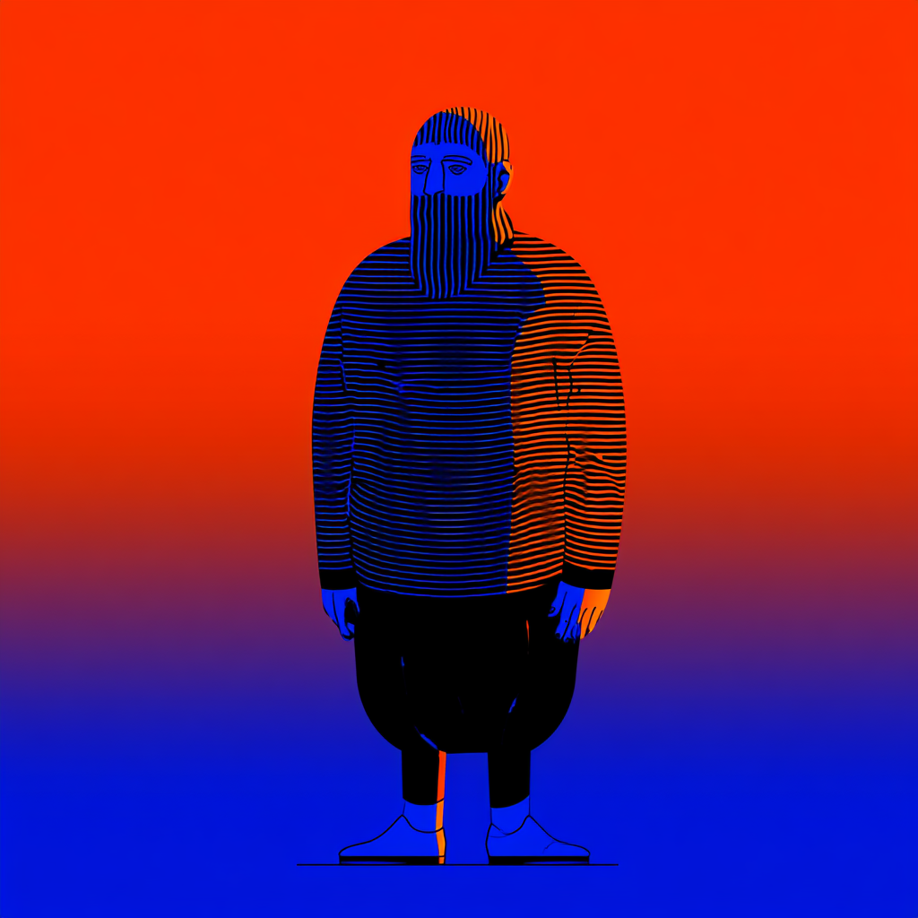 Rainbow Dream Figure in Indie Zine Style