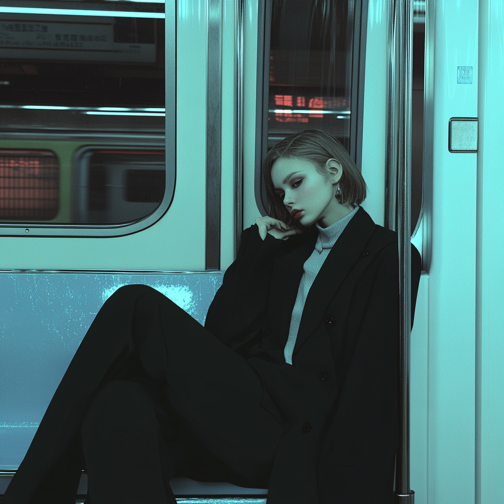 Cinematic Girl in the Metro