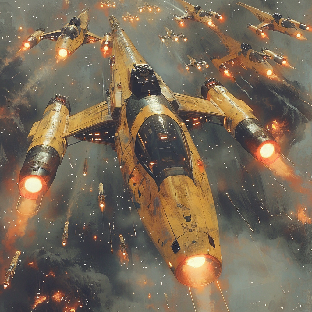 Cinematic Starships Across the Galaxy