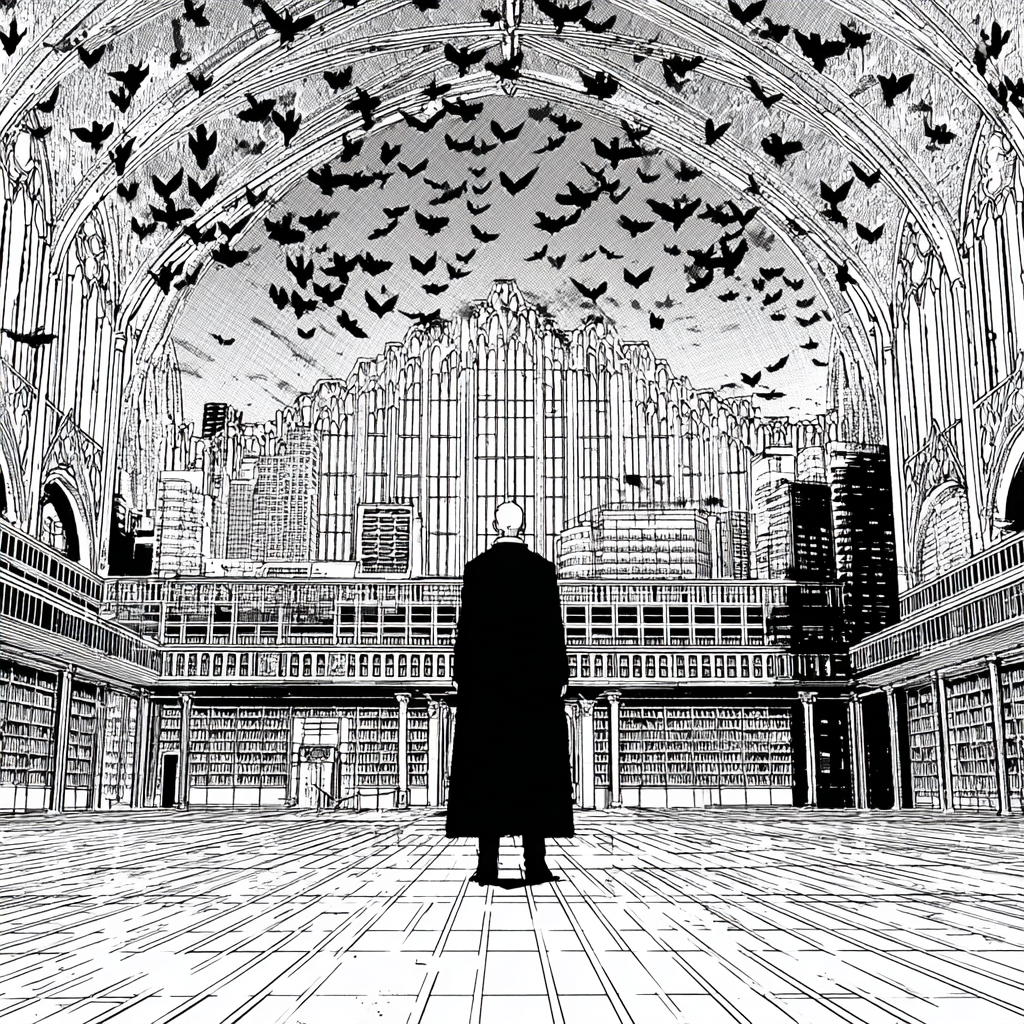 Vampire Count in a Gothic Castle Hall