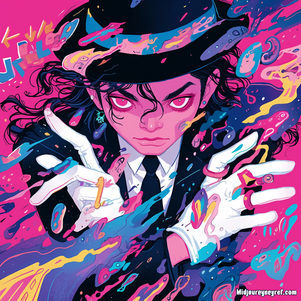 White-Gloved Pop Icon in Dark Anime