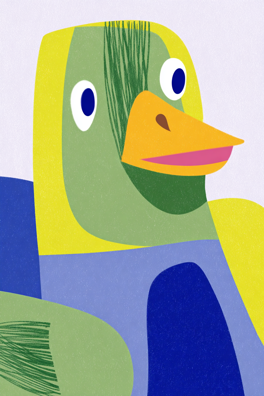 Pastel Yellow Kawaii Duck