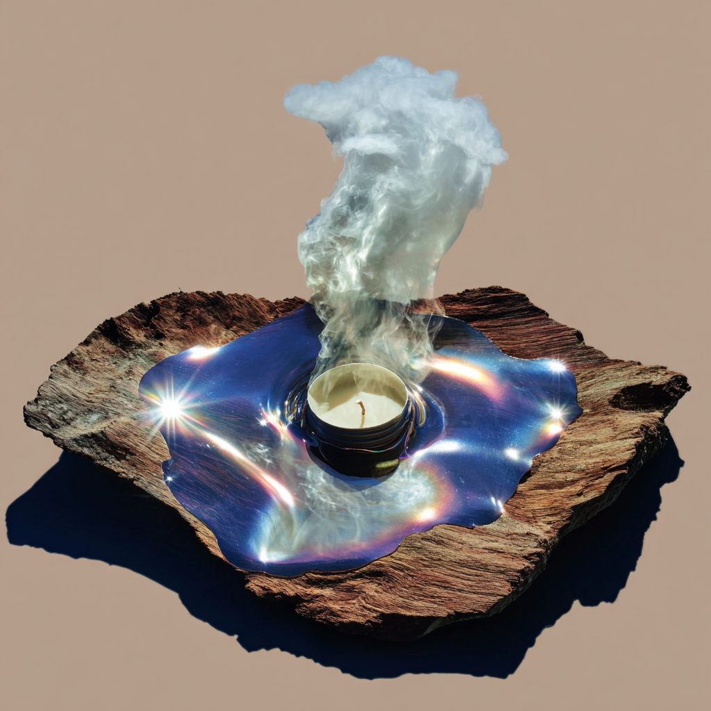 Candle Melting into Chrome Rainbow Wax