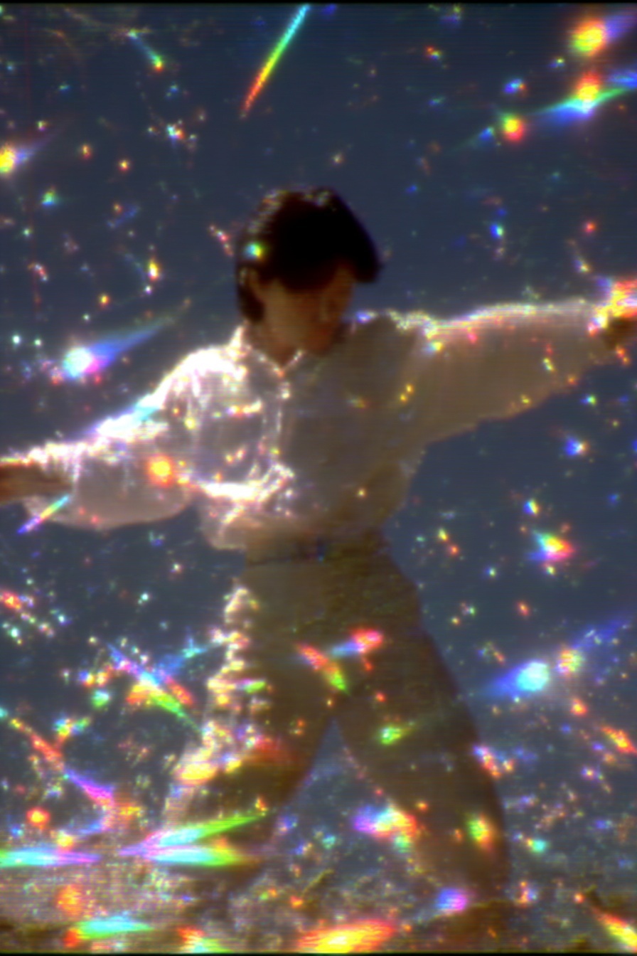 Boy beneath the Summer Starfield