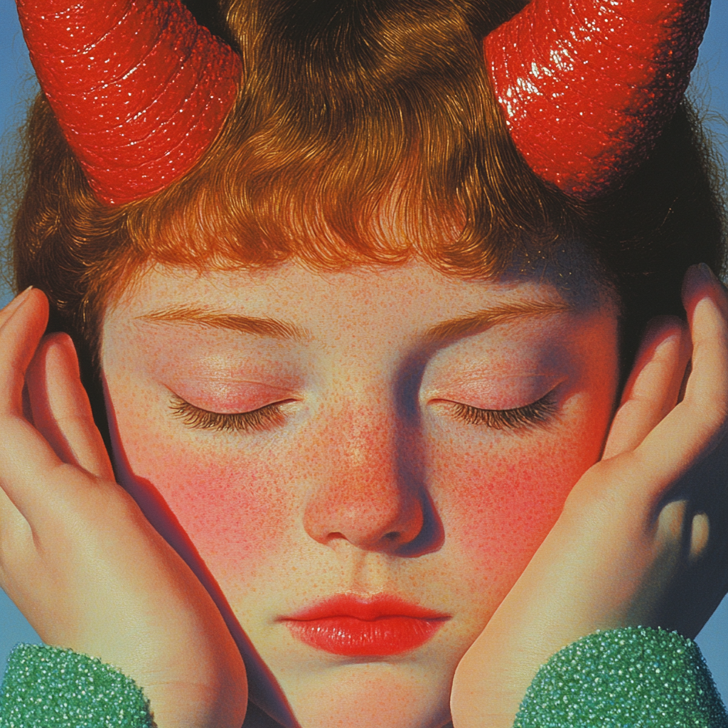 Angel with Red Horns