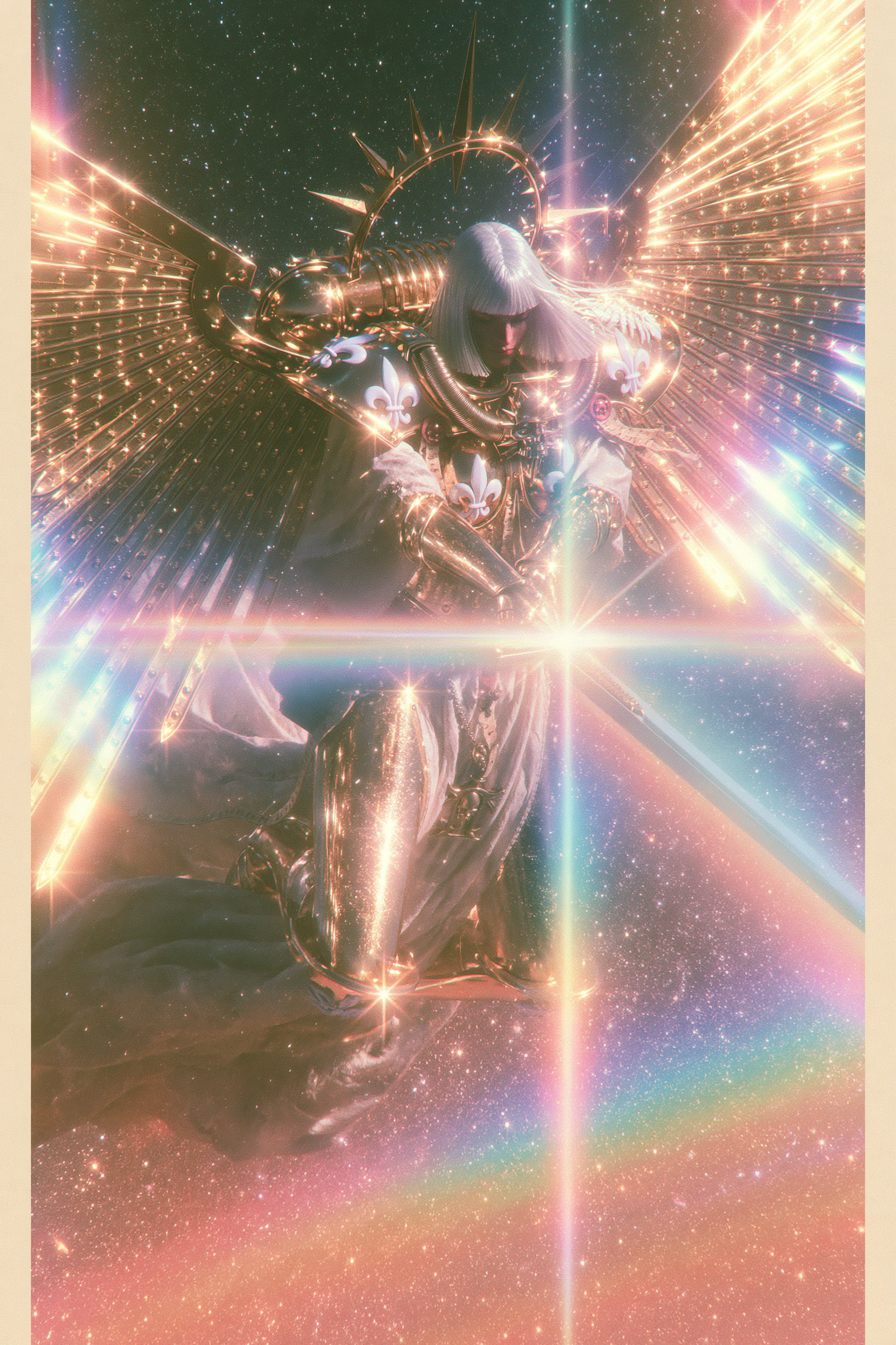 Flying Battle Sister in Golden Armor