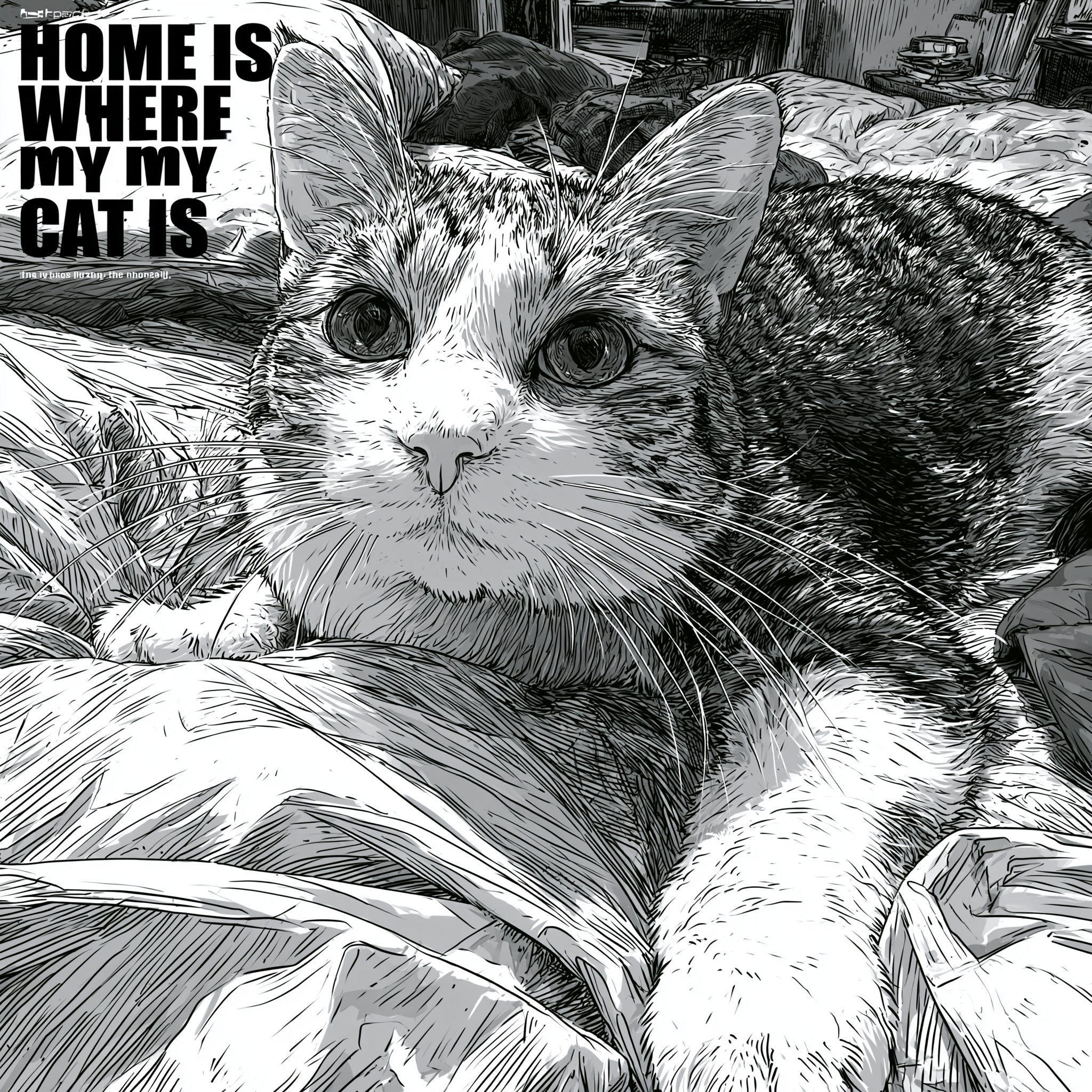 Home Is Where My Cat Is Bag Design