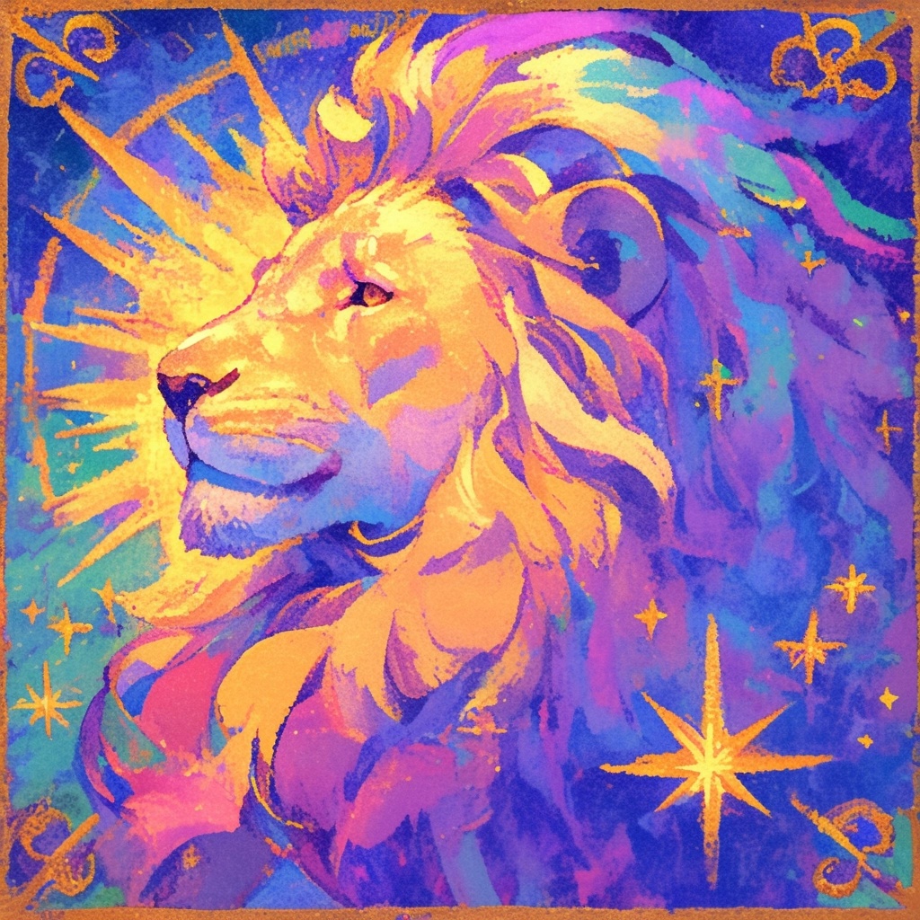 Celestial Leo Among Nebulae