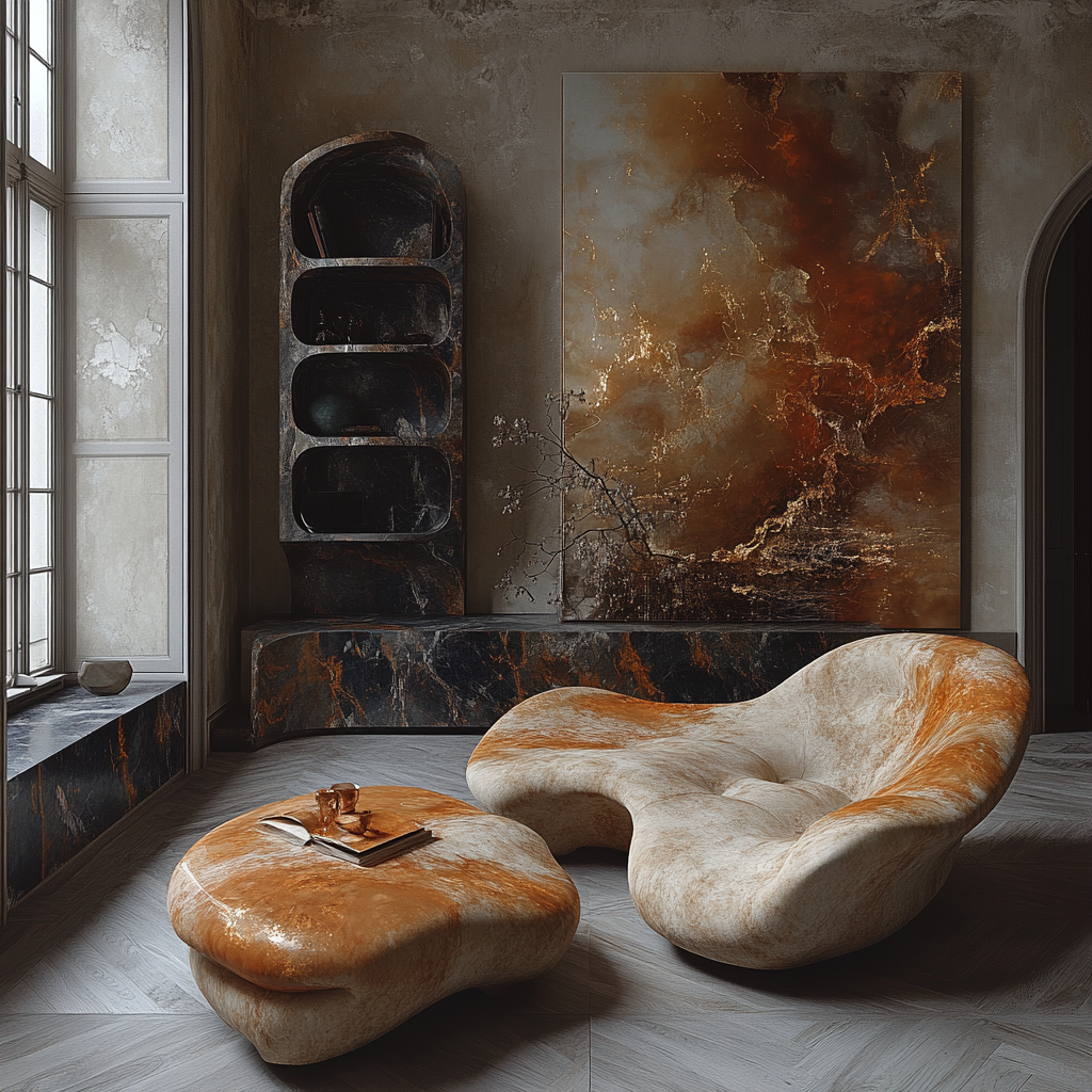 Highly Stylized Elegant Living Room