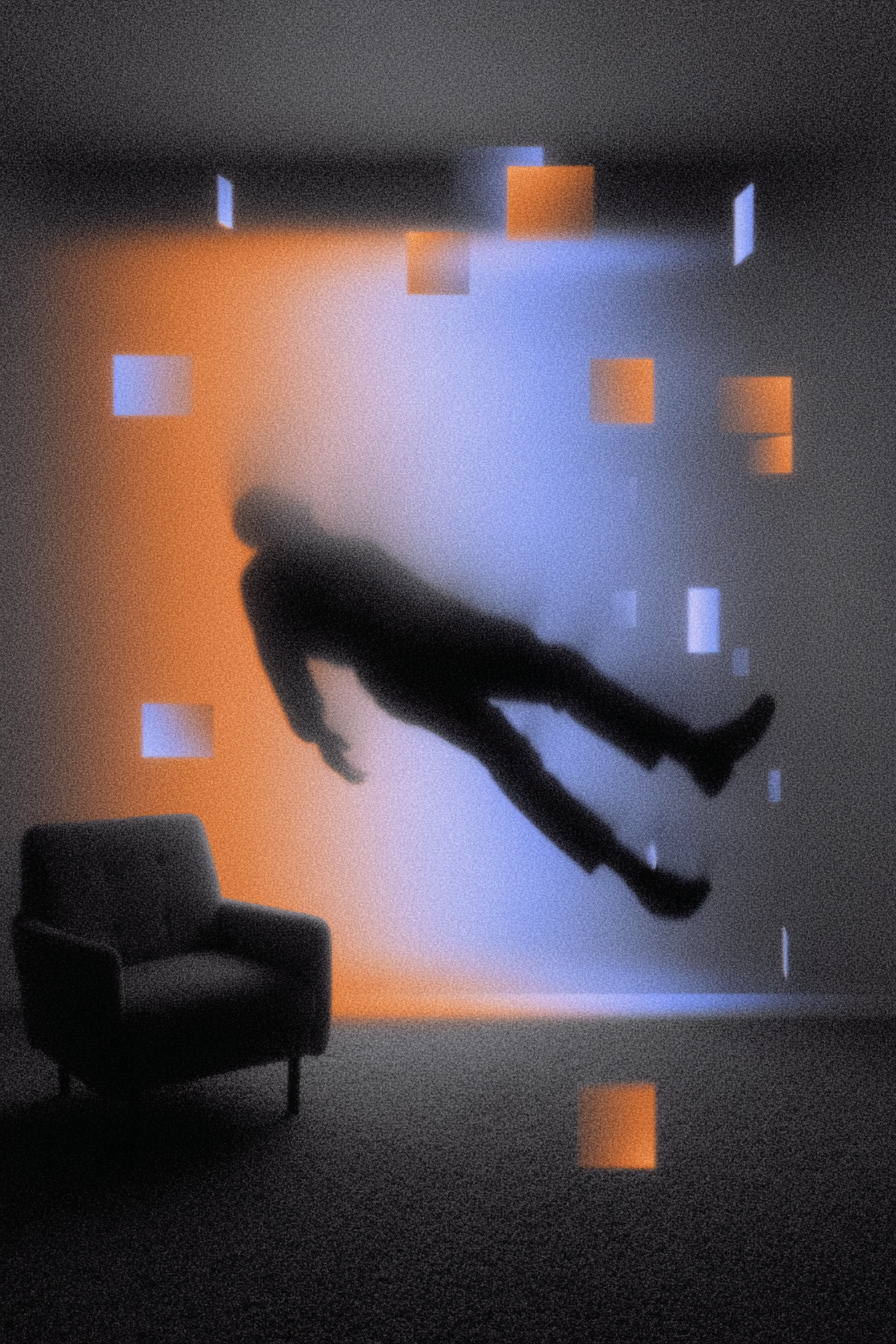 Astronaut in an Anti-Gravity Glass Room