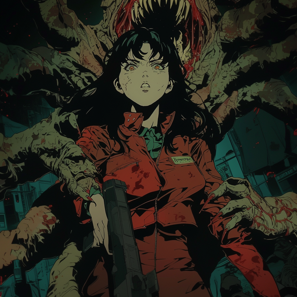 Misato in a Vivid Action Manga Cover
