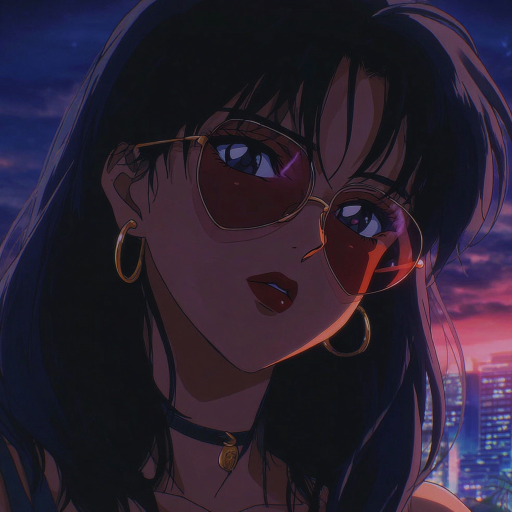Cyberpunk-Studie im Anime-Stil der Achtziger und Neunziger