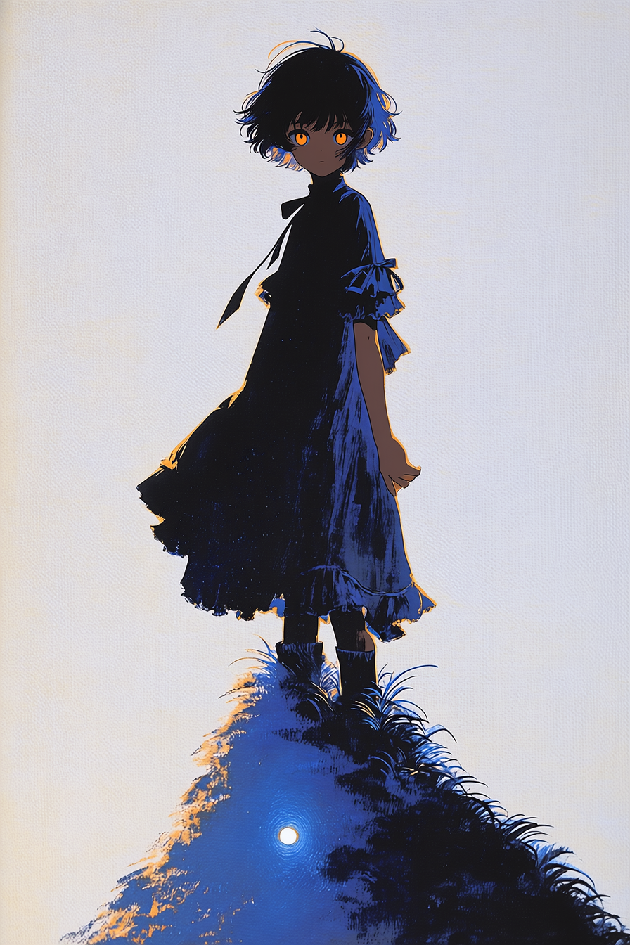 Gentle Golden-Edged Shadow Child