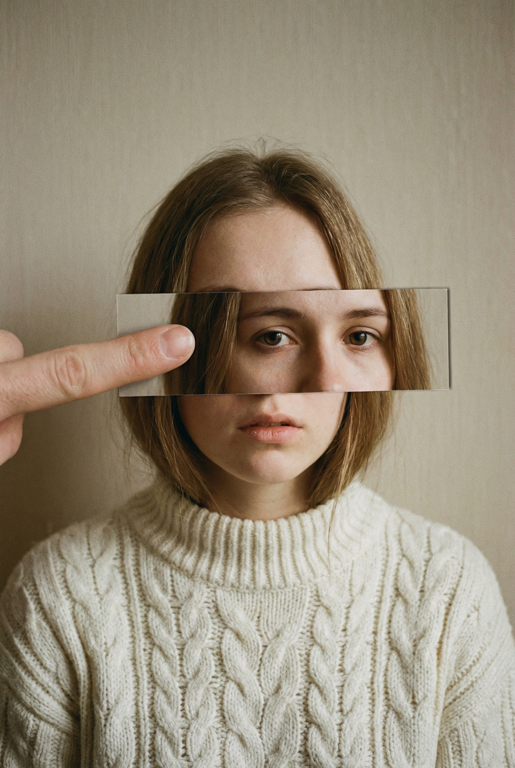 Identité fragmentée dans un collage de papier vintage