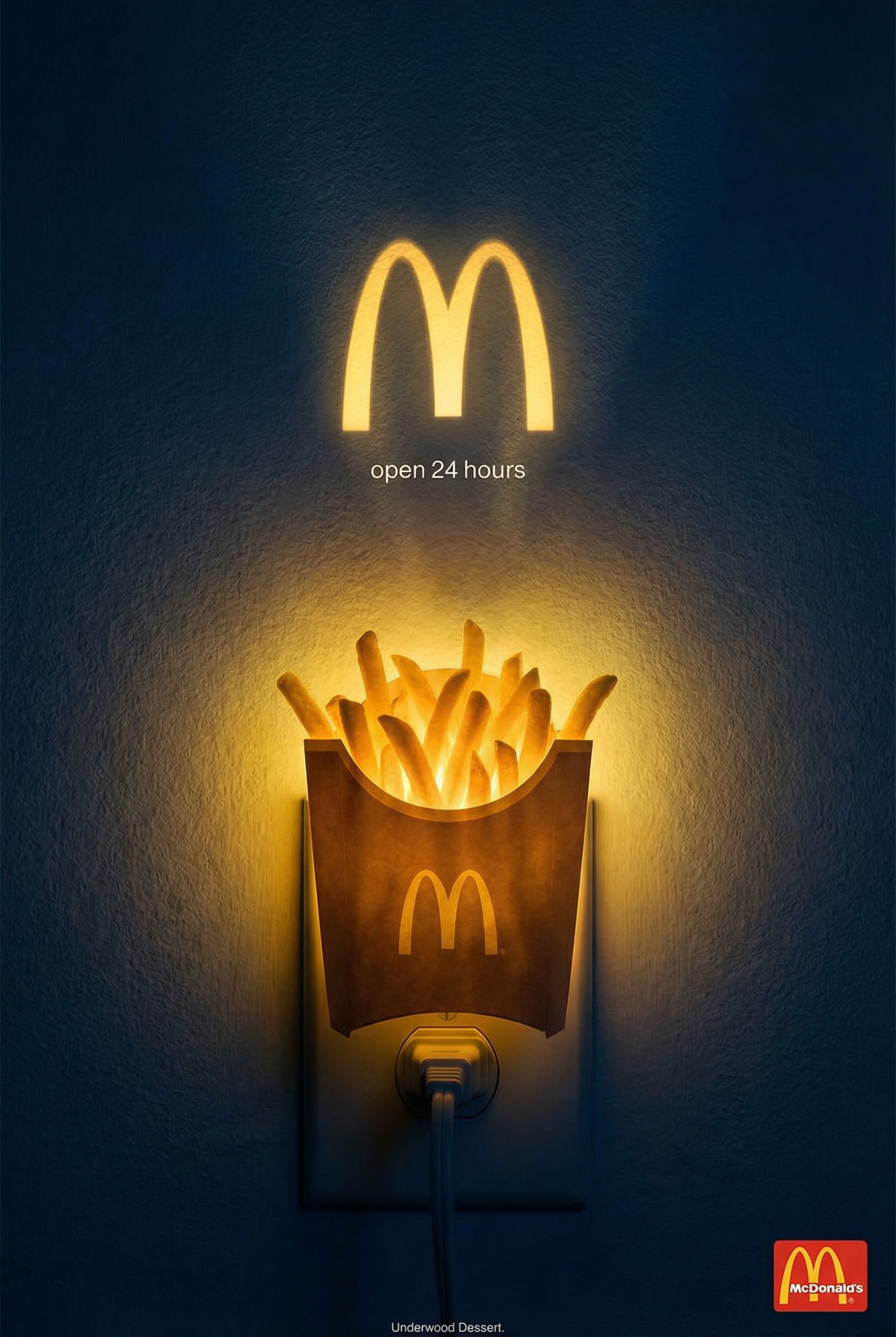Glowing McDonald’s Fries Nightlight Poster