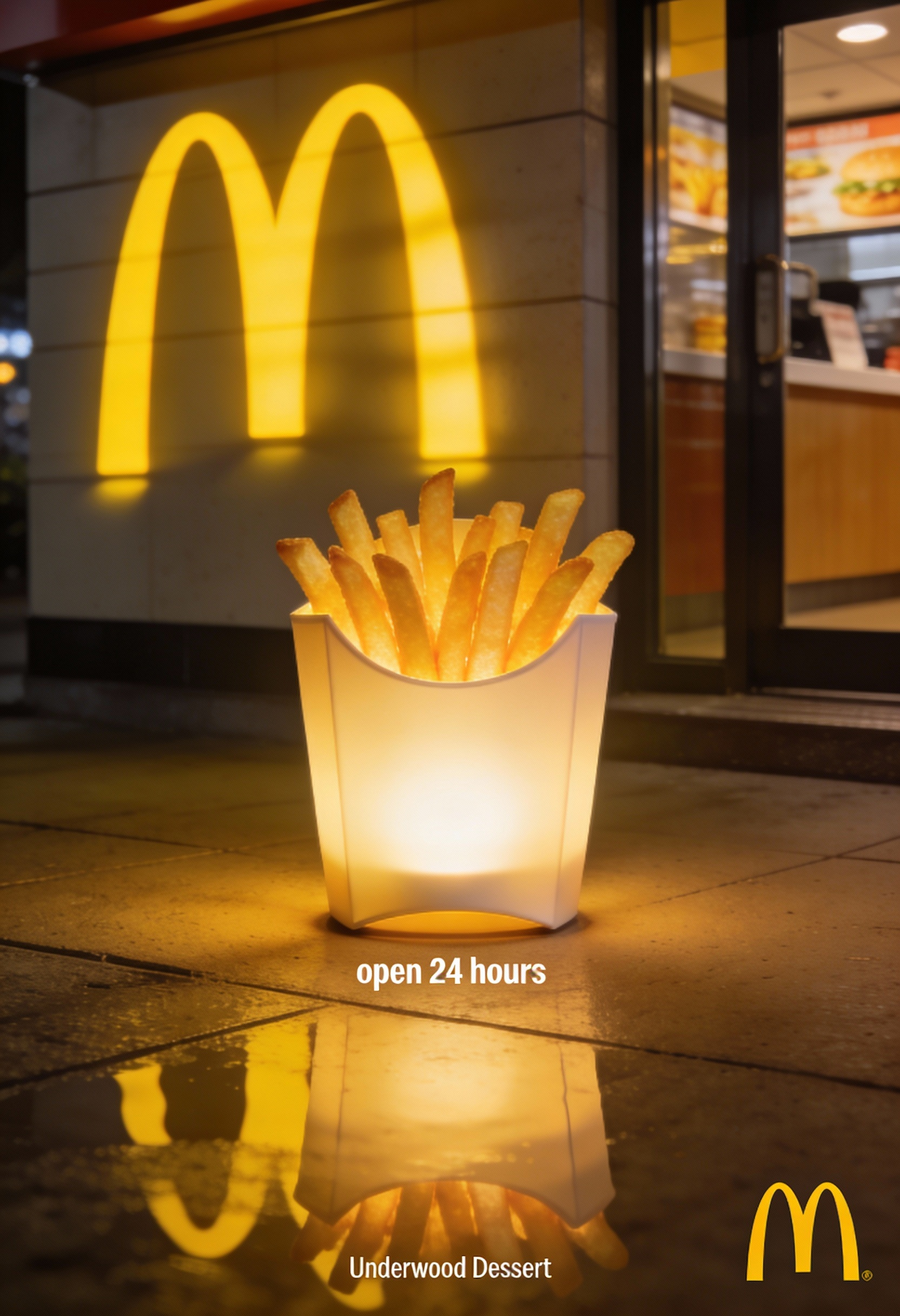 Glowing McDonald’s Fries Nightlight Poster