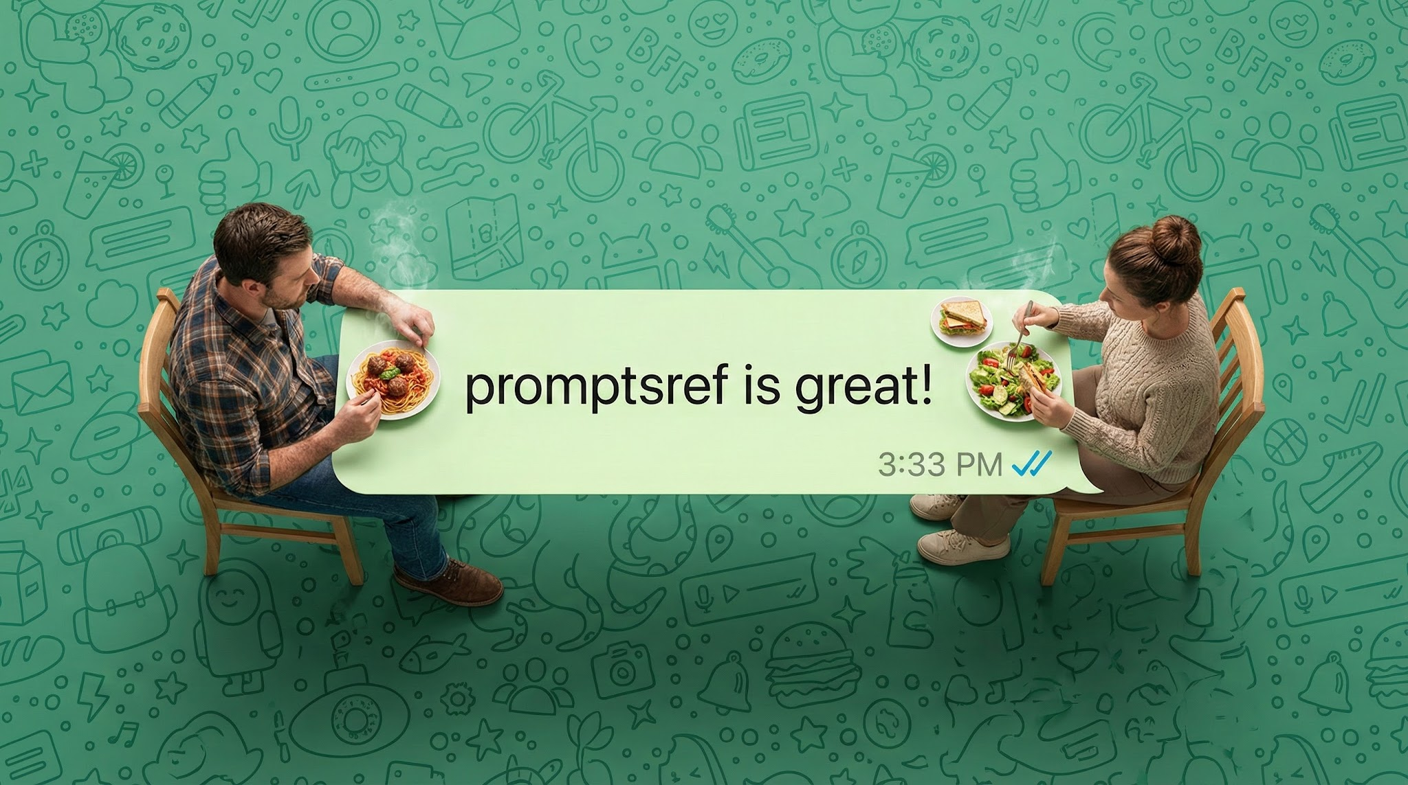 Tiny Diners at a WhatsApp Message Table