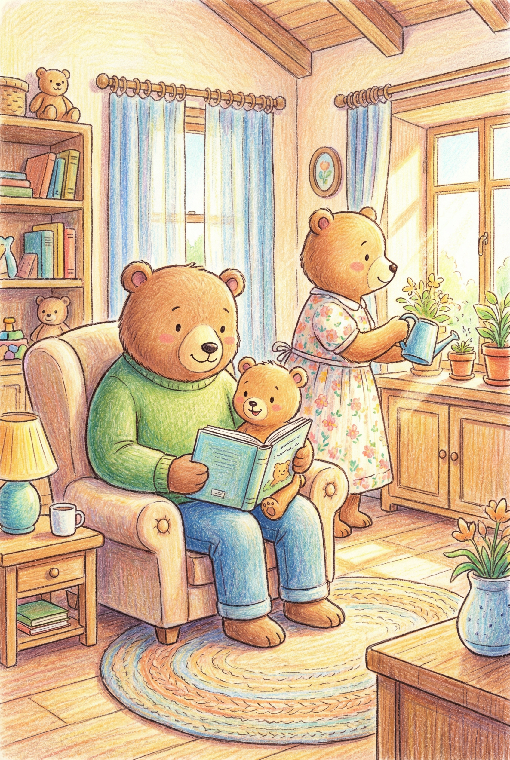 Plantilla de estilo de ilustración de cuento acogedor